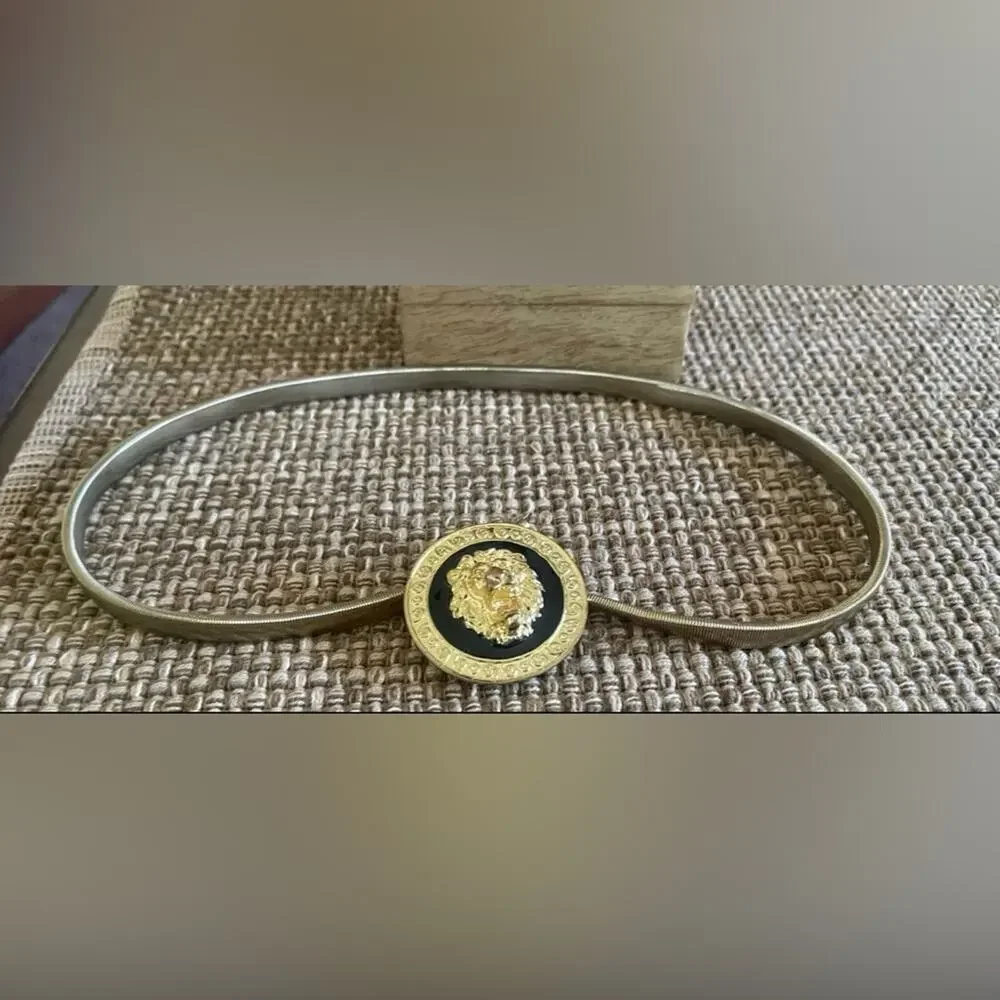 Gold and Black Medallion Belt